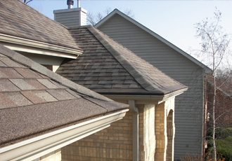 A close-up image of a newly installed roof that has been prepped for winter weather by a home improvement company in the Quad Cities.