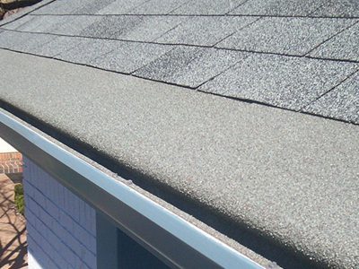 Gutters on a residential home in Davenport, IA.