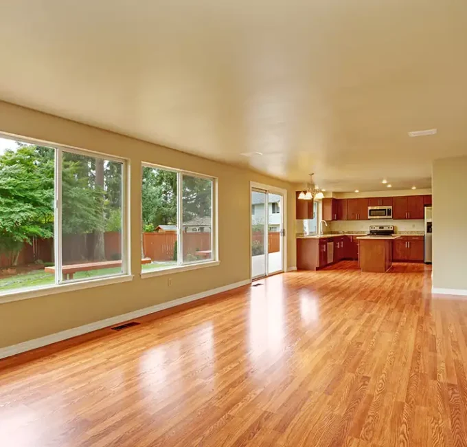 empty house with 2 large sliding windows installed quad cities