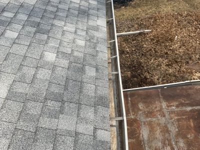 rock island gutter installation - top house gutter, before - 3