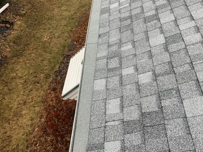 rock island gutter installation - top house gutter, before