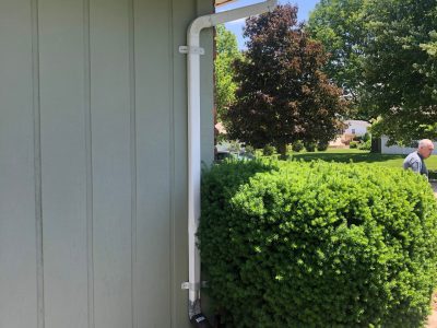 geneseo home improvement - old gutter system, before