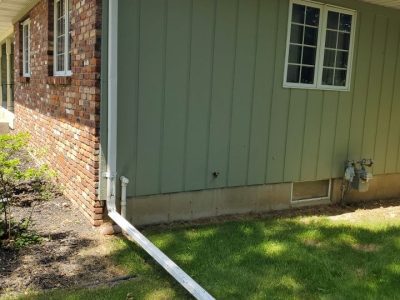 geneseo home improvement - old windows and gutter system, before