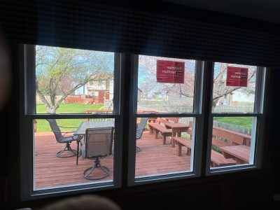 bettendorf roofing replacement - three new windows inside the house, after