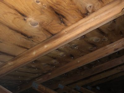 bettendorf roofing replacement - inside of attic, before - 3
