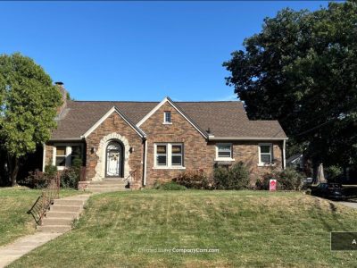 rock island roofing replacement - exterior front of house, after