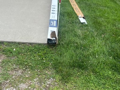 east moline roofing replacement - roofing materials in yard, during