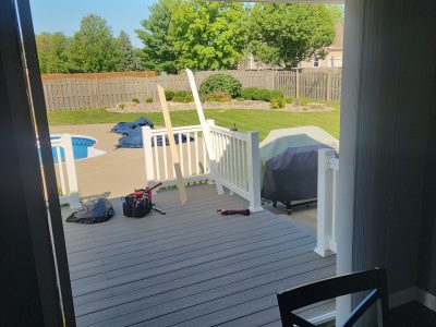 bettendorf patio door replacement - interior frame without doors, before