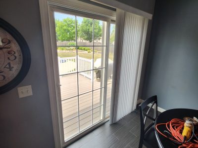 bettendorf patio door replacement - interior frame with doors, before