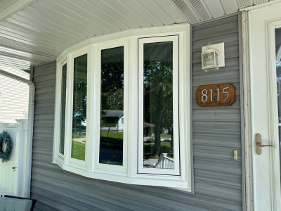 rock island bay window replacement - finished exterior