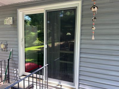 rock island patio door installation - finished exterior - 2
