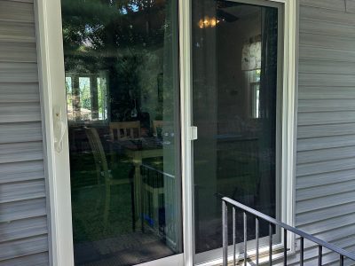 rock island patio door installation - finished exterior