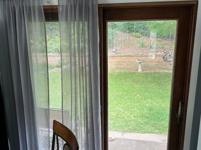 rock island patio door installation - interior, before