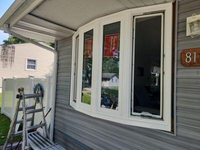rock island window replacement - during exterior work - 2