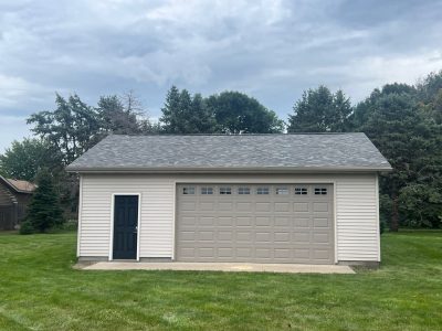 davenport roofing replacement - exterior detached garage, after