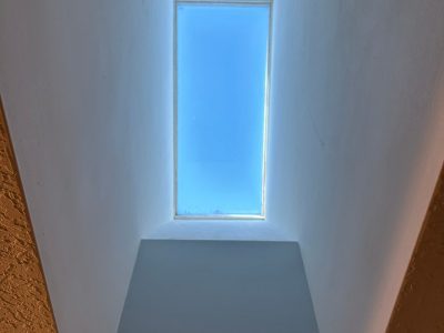 davenport roofing replacement - interior skylight, before