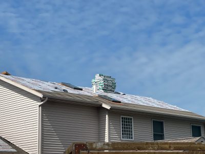 davenport roofing replacement - exterior roof, during