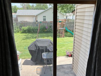 davenport patio door replacement - before starting interior