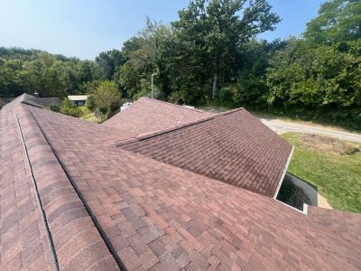 blue grass roofing installation - new garage roof, after