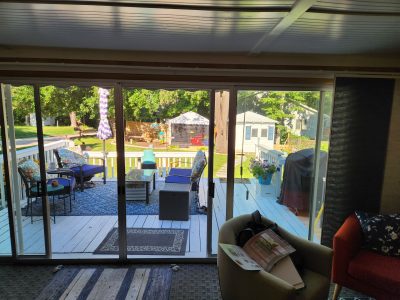 east moline patio door replacement - interior old living room patio door, before