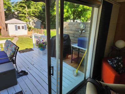 east moline patio door replacement - interior old screen patio door, before