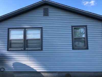 hillsdale window replacement - side view of house with old windows, before