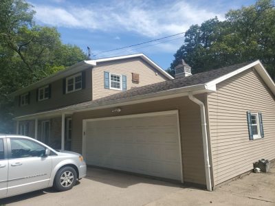 coal valley roofing installation - front view of old house roof, before