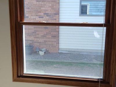 east moline window replacement - inside close-up view of new dining room window, after