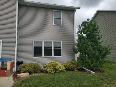 davenport roofing installation - back view of house with new roof, after