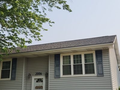 davenport roofing installation - street view of new roof, after
