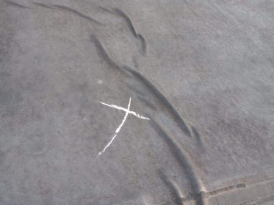 rock island roofing replacement - marked bad spots on roof, during