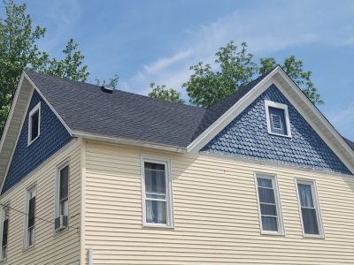 cambridge roofing replacement - street view of new roof, after