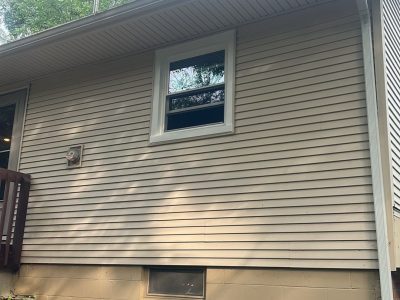 coal valley window replacement - exterior view of one new bedroom window, after
