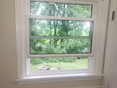 coal valley window replacement - inside view of new white bedroom window, after