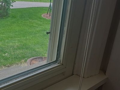 coal valley window replacement - inside right corner of old bedroom window, before