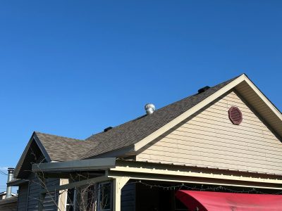 milan roofing installation - top view of project house with new roof, after