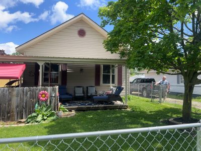 milan roofing installation - street view of project house, before