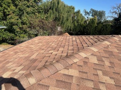 east moline roofing installation - new roof peak of house, after
