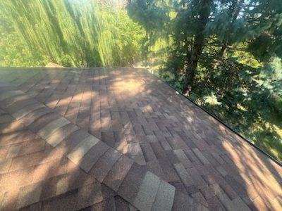 east moline roofing installation - small corner of house with new roof, after