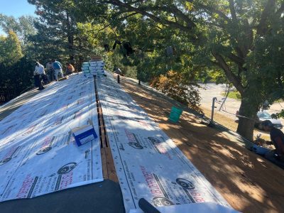 east moline roofing installation - new roof protection layers, during