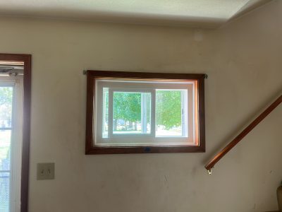 Andalusia Window Installation - inside mini slider window closeup, after