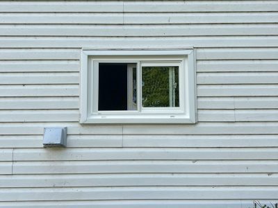 Andalusia Window Installation - outside mini slider window closeup, after