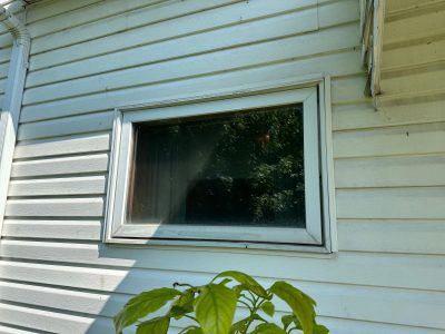 Andalusia Window Installation - outside window closeup, before