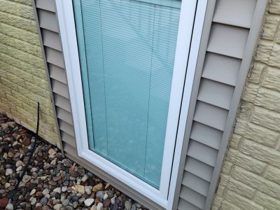 davenport window installation - new lower-level long window, after - 2