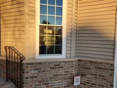 davenport window installation - new multi-paned long window, after