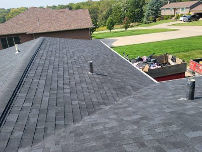 orion roofing replacement - new gray side of roof, after