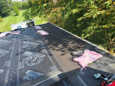 orion roofing replacement - new roof layers being added, during - 2