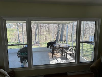 east moline window replacement - indoor view of new large bay window, after