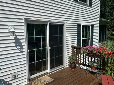 geneseo window installation - two new glass patio doors, after