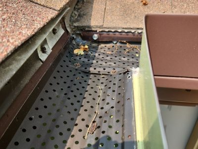 east peoria gutter cover installation - long section of new gutter cover system, after